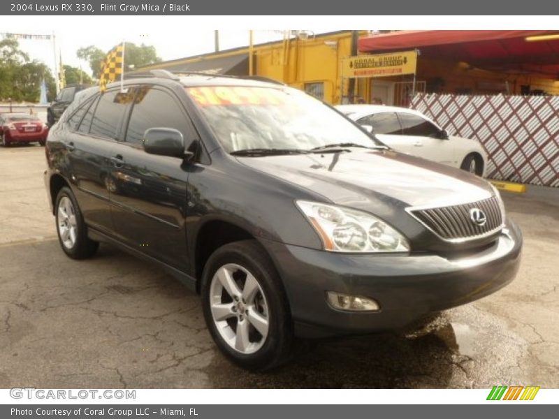 Flint Gray Mica / Black 2004 Lexus RX 330