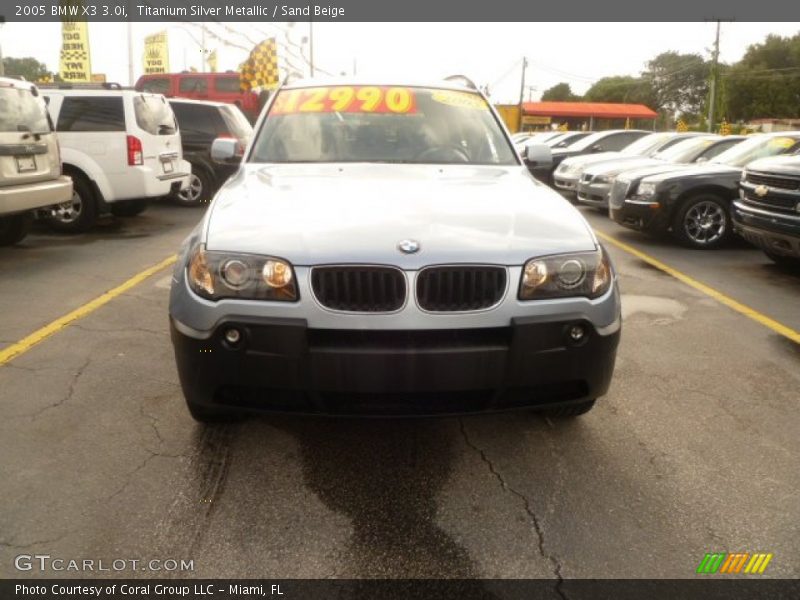 Titanium Silver Metallic / Sand Beige 2005 BMW X3 3.0i
