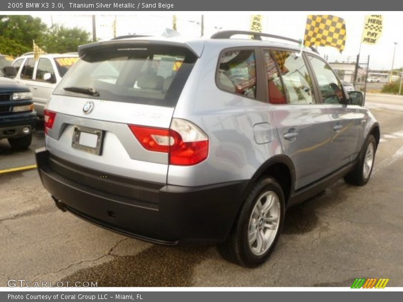 Titanium Silver Metallic / Sand Beige 2005 BMW X3 3.0i