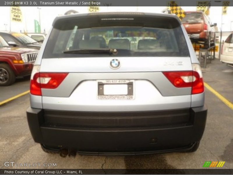 Titanium Silver Metallic / Sand Beige 2005 BMW X3 3.0i