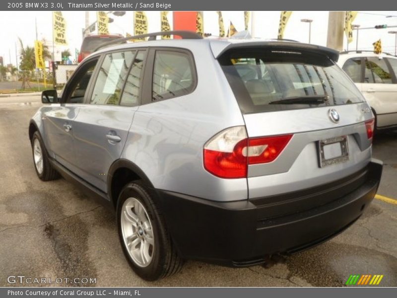 Titanium Silver Metallic / Sand Beige 2005 BMW X3 3.0i