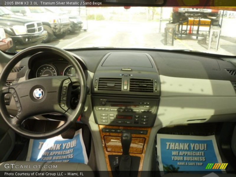 Titanium Silver Metallic / Sand Beige 2005 BMW X3 3.0i