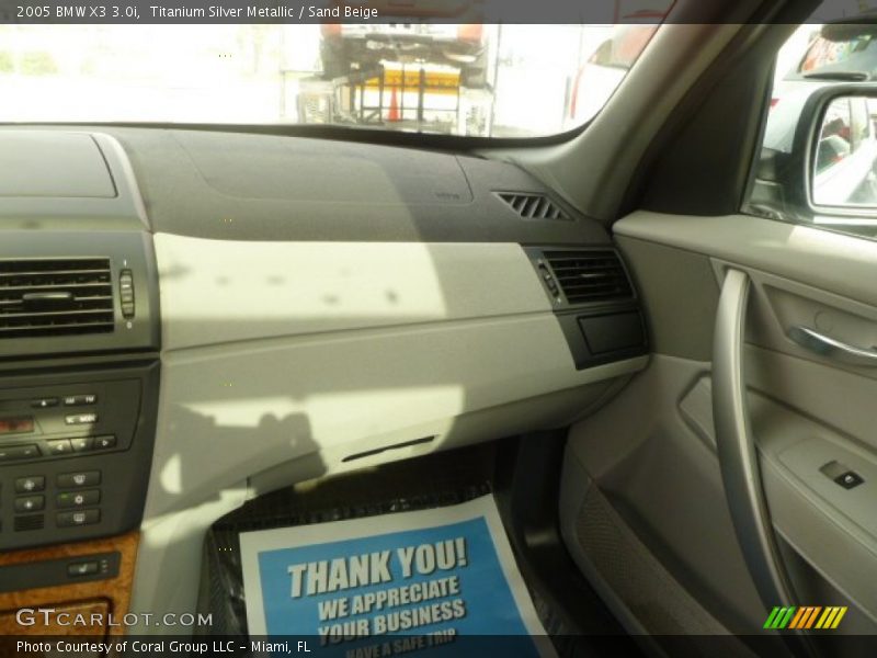 Titanium Silver Metallic / Sand Beige 2005 BMW X3 3.0i