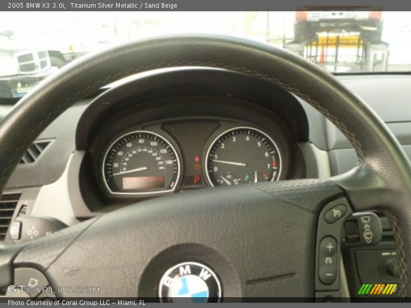Titanium Silver Metallic / Sand Beige 2005 BMW X3 3.0i