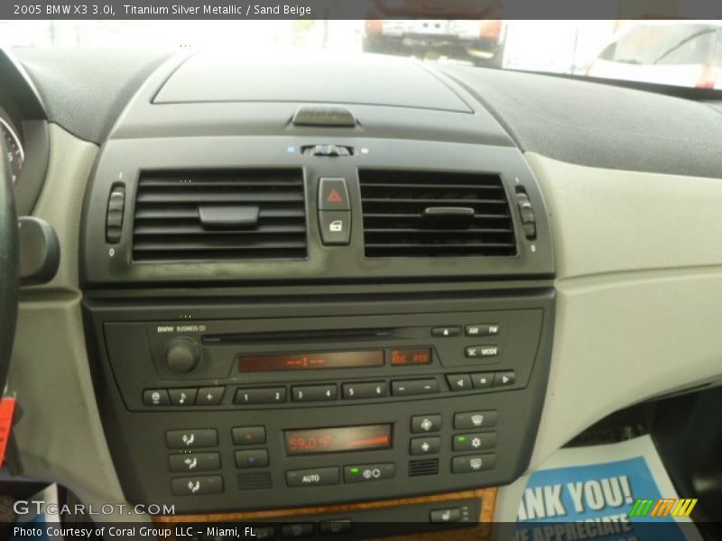 Titanium Silver Metallic / Sand Beige 2005 BMW X3 3.0i