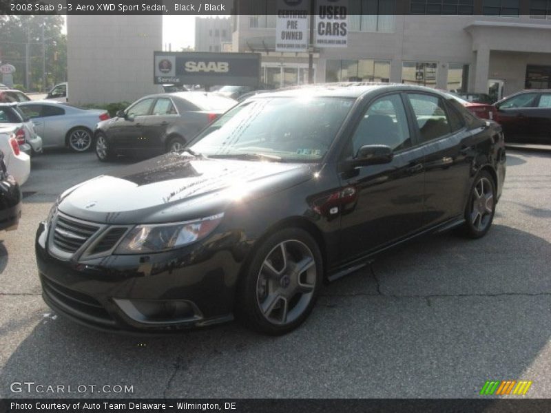 Black / Black 2008 Saab 9-3 Aero XWD Sport Sedan