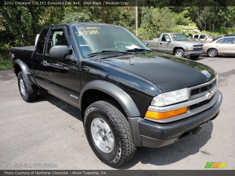 Onyx Black / Medium Gray 2002 Chevrolet S10 ZR2 Extended Cab 4x4
