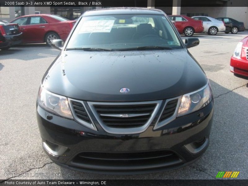 Black / Black 2008 Saab 9-3 Aero XWD Sport Sedan