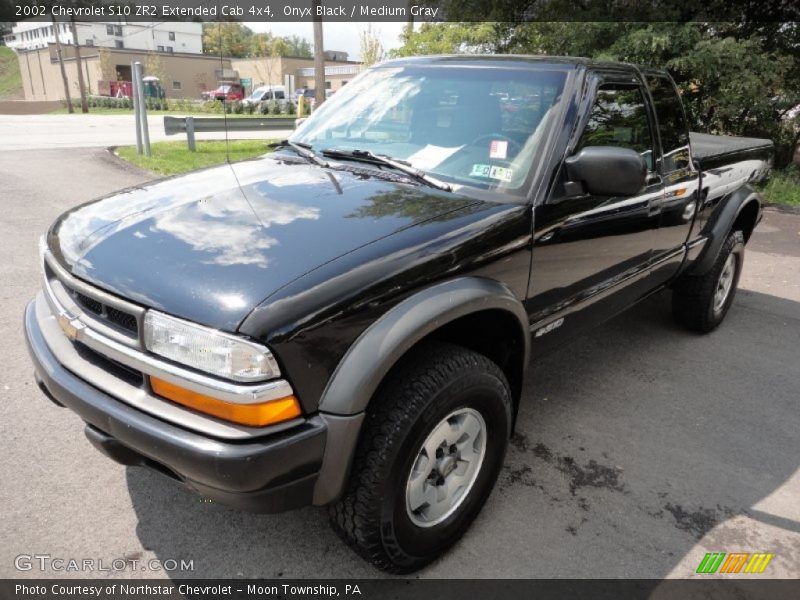 Onyx Black / Medium Gray 2002 Chevrolet S10 ZR2 Extended Cab 4x4