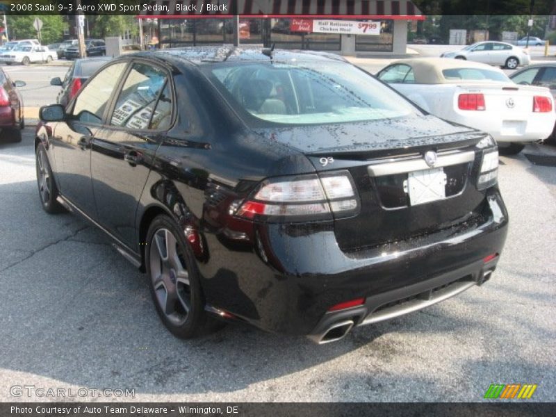 Black / Black 2008 Saab 9-3 Aero XWD Sport Sedan