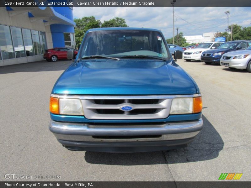 Cayman Green Metallic / Medium Graphite 1997 Ford Ranger XLT Extended Cab