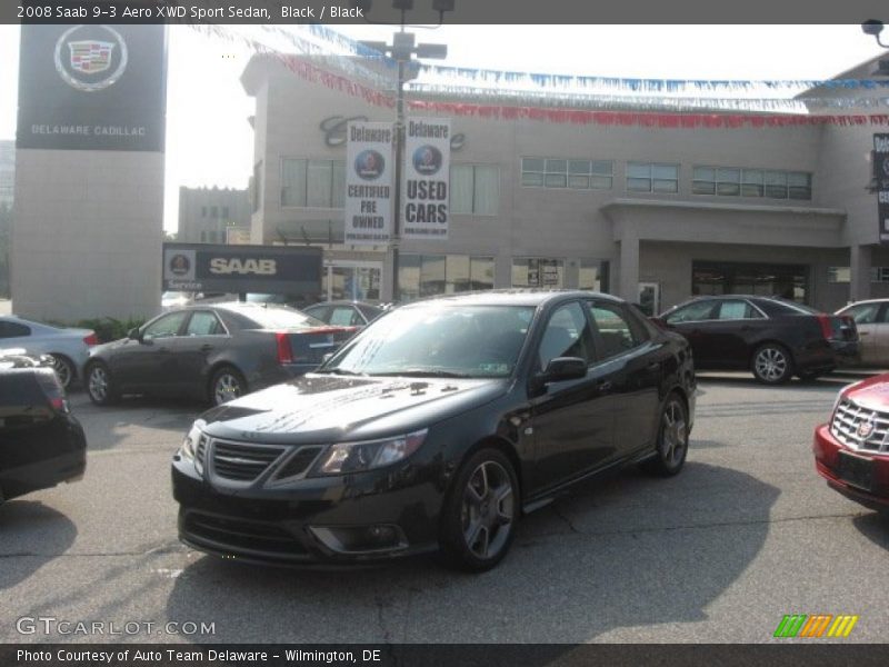 Black / Black 2008 Saab 9-3 Aero XWD Sport Sedan