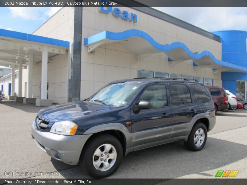 Calypso Blue Metallic / Gray 2002 Mazda Tribute LX V6 4WD