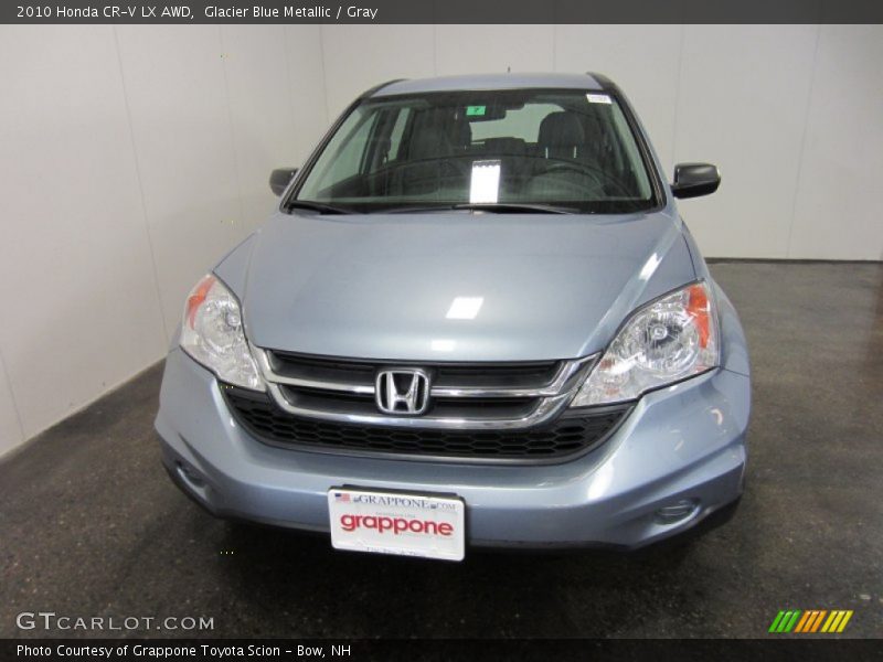 Glacier Blue Metallic / Gray 2010 Honda CR-V LX AWD