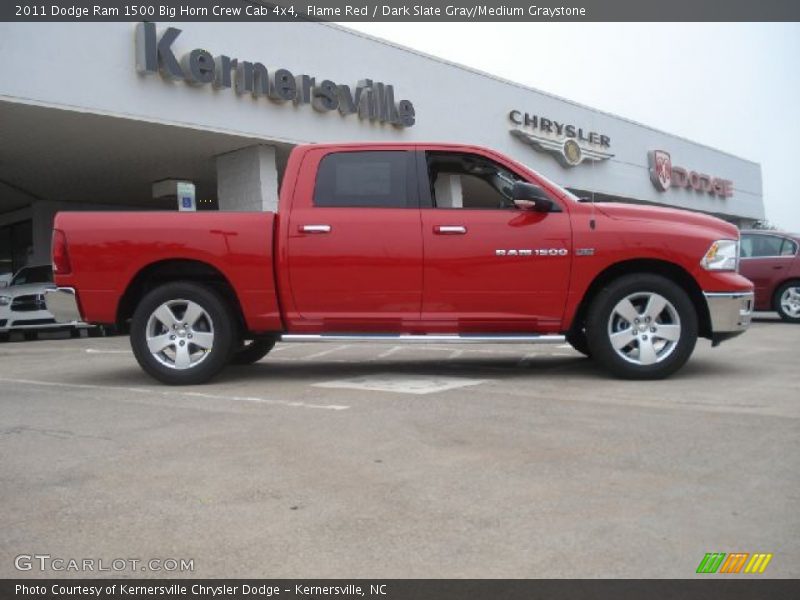 Flame Red / Dark Slate Gray/Medium Graystone 2011 Dodge Ram 1500 Big Horn Crew Cab 4x4