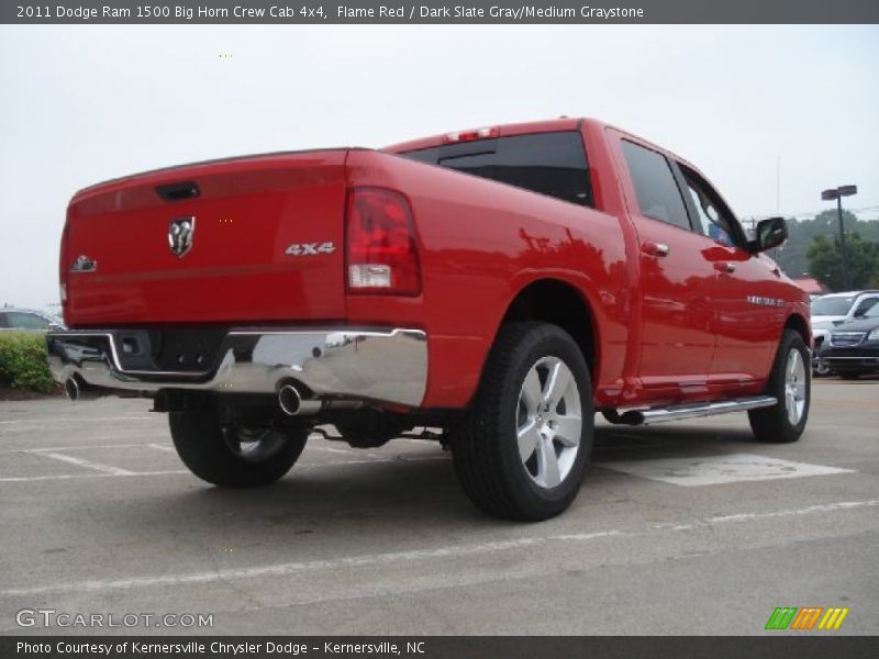 Flame Red / Dark Slate Gray/Medium Graystone 2011 Dodge Ram 1500 Big Horn Crew Cab 4x4