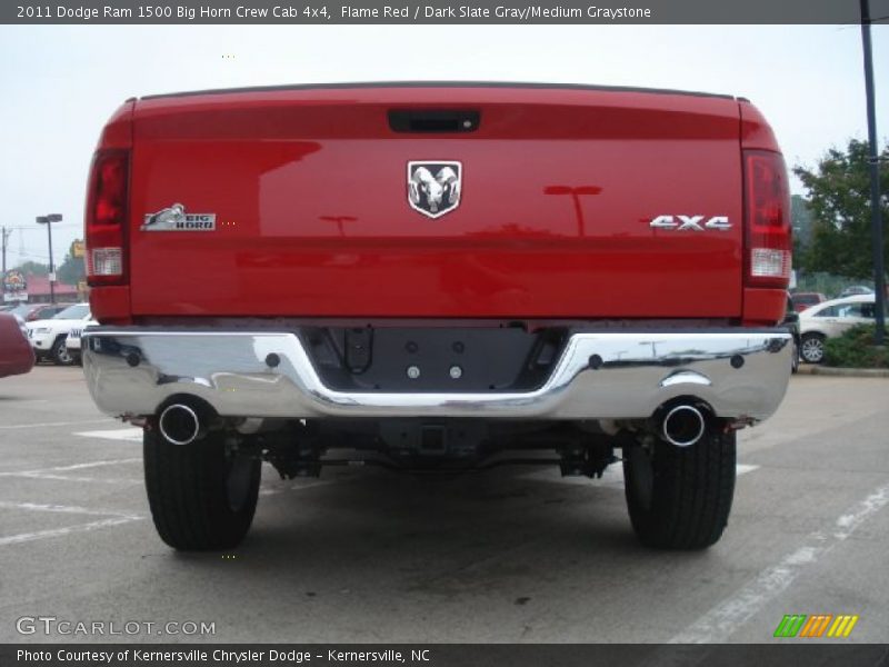 Flame Red / Dark Slate Gray/Medium Graystone 2011 Dodge Ram 1500 Big Horn Crew Cab 4x4
