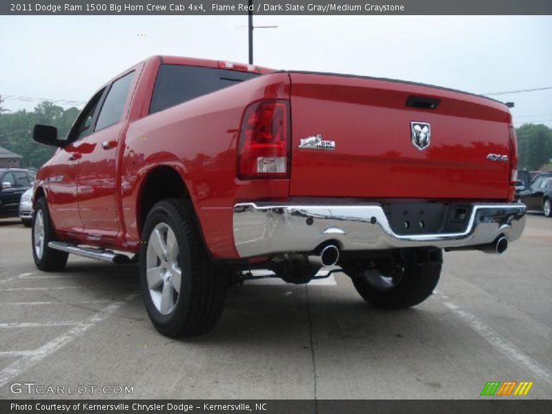 Flame Red / Dark Slate Gray/Medium Graystone 2011 Dodge Ram 1500 Big Horn Crew Cab 4x4