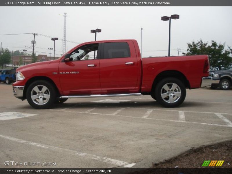 Flame Red / Dark Slate Gray/Medium Graystone 2011 Dodge Ram 1500 Big Horn Crew Cab 4x4