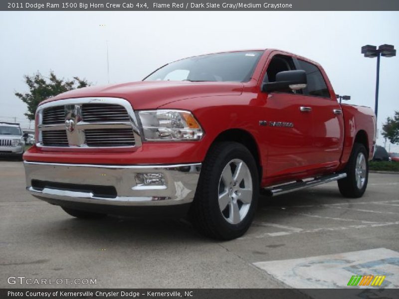 Flame Red / Dark Slate Gray/Medium Graystone 2011 Dodge Ram 1500 Big Horn Crew Cab 4x4