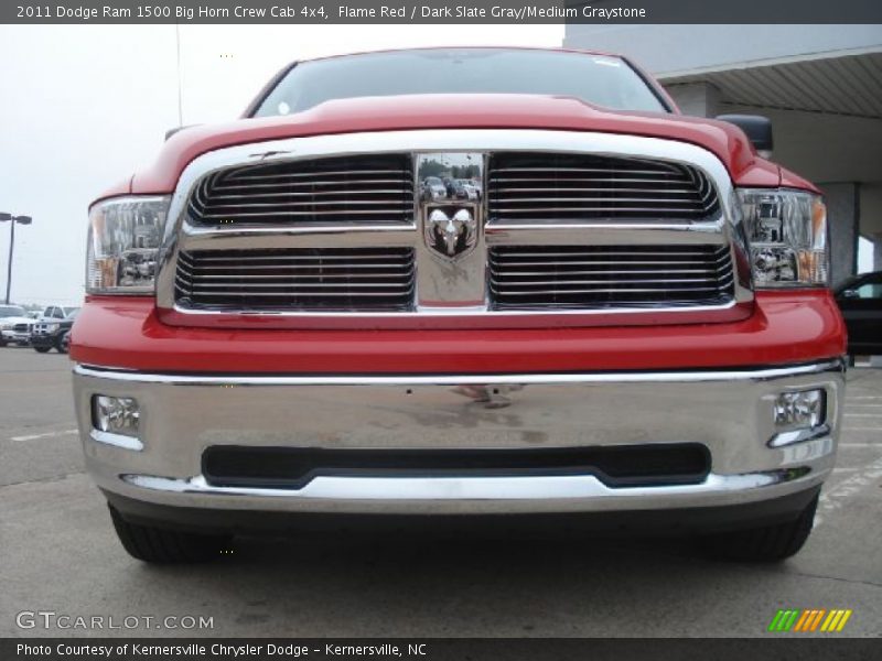 Flame Red / Dark Slate Gray/Medium Graystone 2011 Dodge Ram 1500 Big Horn Crew Cab 4x4