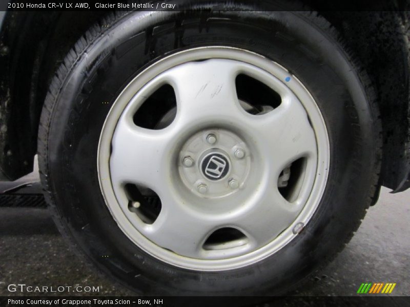Glacier Blue Metallic / Gray 2010 Honda CR-V LX AWD