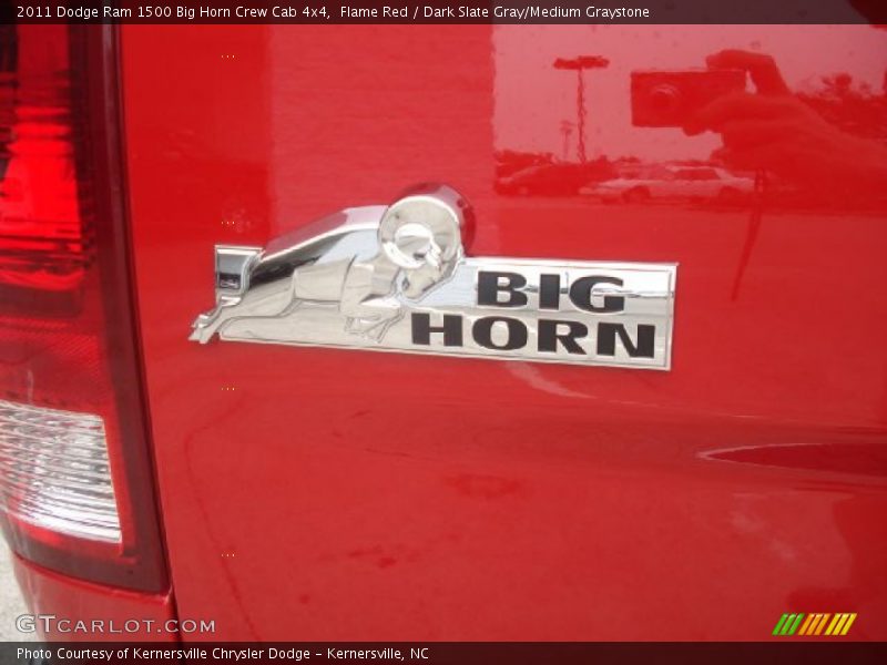 Flame Red / Dark Slate Gray/Medium Graystone 2011 Dodge Ram 1500 Big Horn Crew Cab 4x4