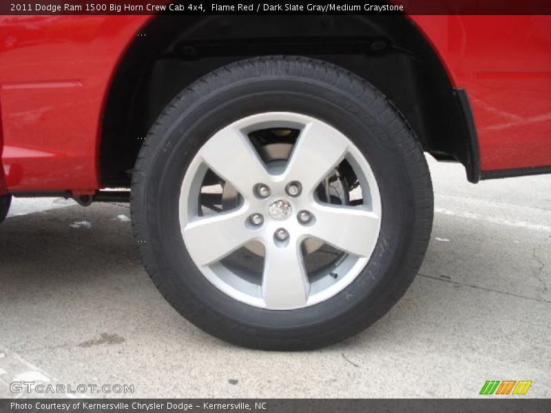 Flame Red / Dark Slate Gray/Medium Graystone 2011 Dodge Ram 1500 Big Horn Crew Cab 4x4