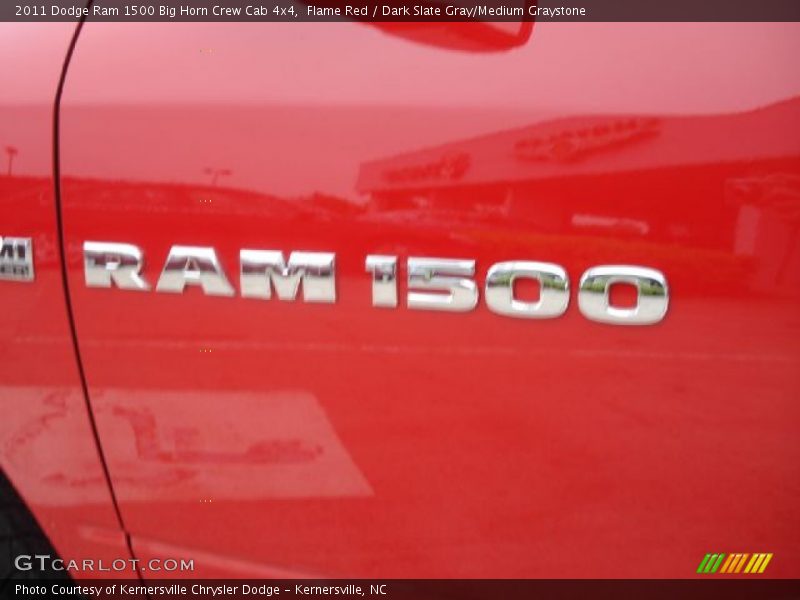 Flame Red / Dark Slate Gray/Medium Graystone 2011 Dodge Ram 1500 Big Horn Crew Cab 4x4