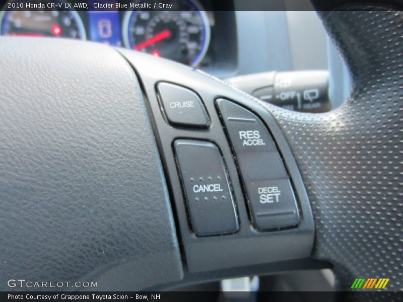 Glacier Blue Metallic / Gray 2010 Honda CR-V LX AWD