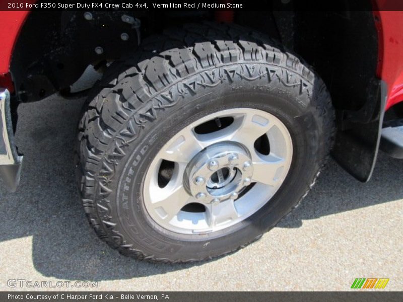 Vermillion Red / Medium Stone 2010 Ford F350 Super Duty FX4 Crew Cab 4x4