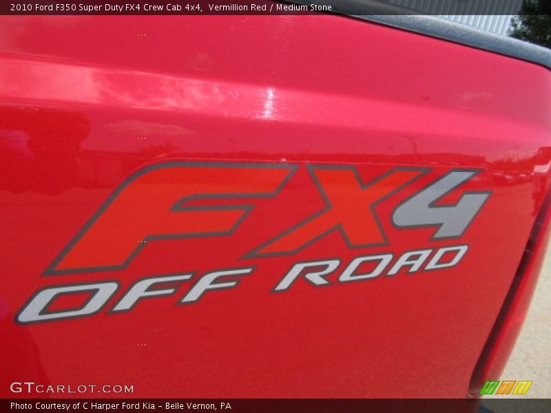 Vermillion Red / Medium Stone 2010 Ford F350 Super Duty FX4 Crew Cab 4x4