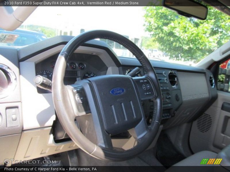Vermillion Red / Medium Stone 2010 Ford F350 Super Duty FX4 Crew Cab 4x4