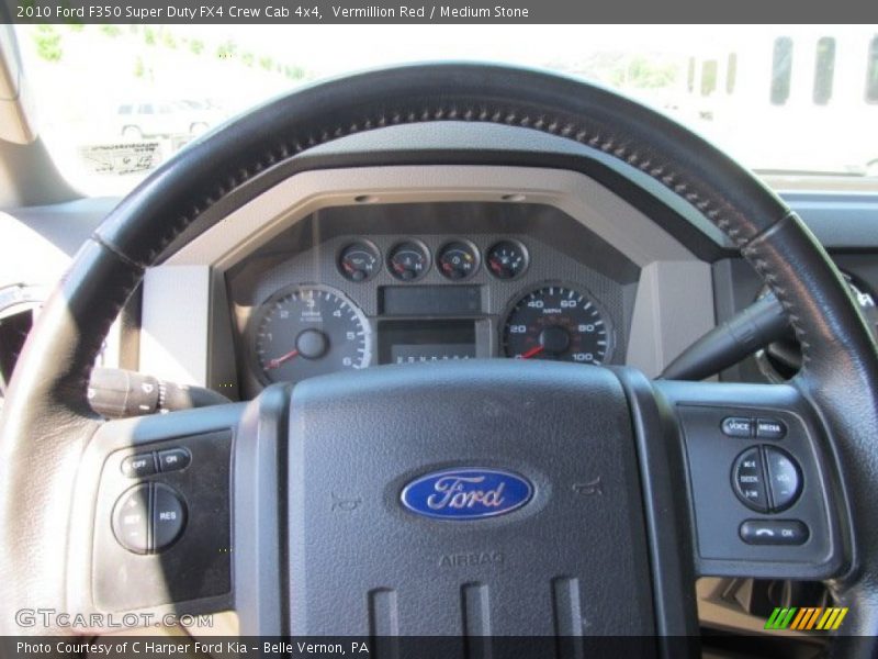 Vermillion Red / Medium Stone 2010 Ford F350 Super Duty FX4 Crew Cab 4x4