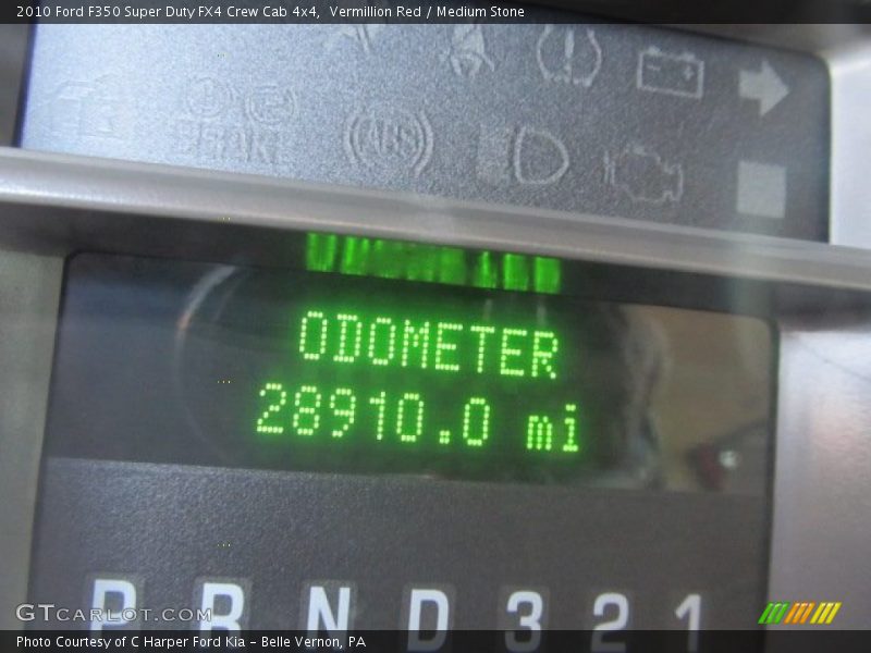 Vermillion Red / Medium Stone 2010 Ford F350 Super Duty FX4 Crew Cab 4x4