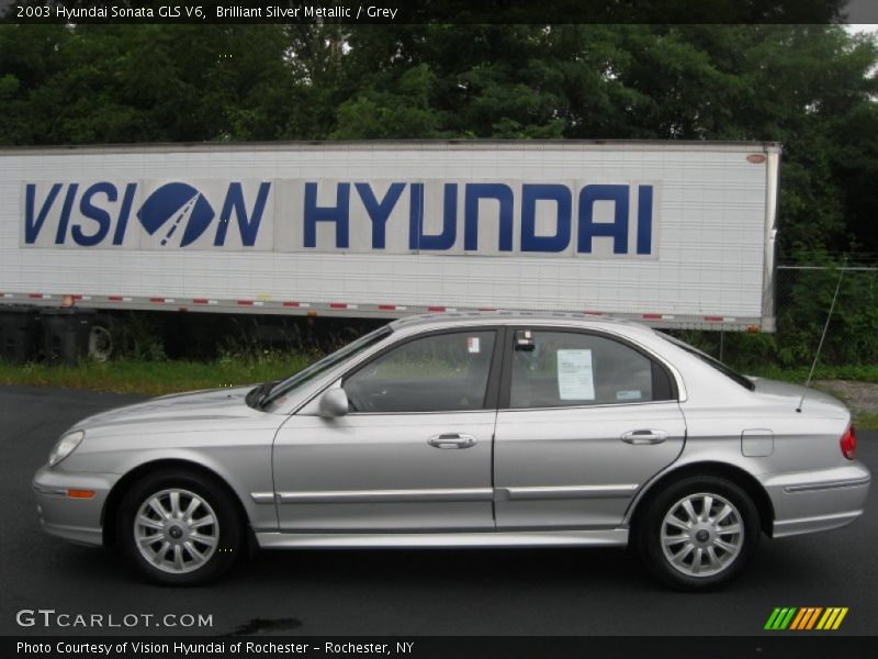 Brilliant Silver Metallic / Grey 2003 Hyundai Sonata GLS V6
