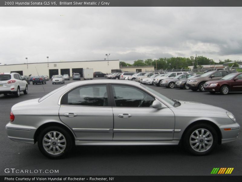 Brilliant Silver Metallic / Grey 2003 Hyundai Sonata GLS V6
