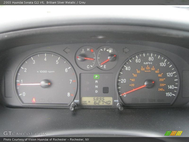 Brilliant Silver Metallic / Grey 2003 Hyundai Sonata GLS V6