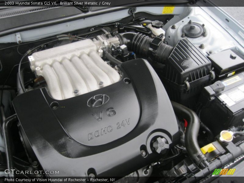 Brilliant Silver Metallic / Grey 2003 Hyundai Sonata GLS V6