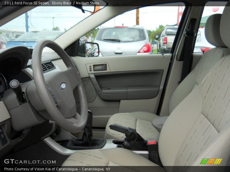 Ebony Black / Medium Stone 2011 Ford Focus SE Sedan