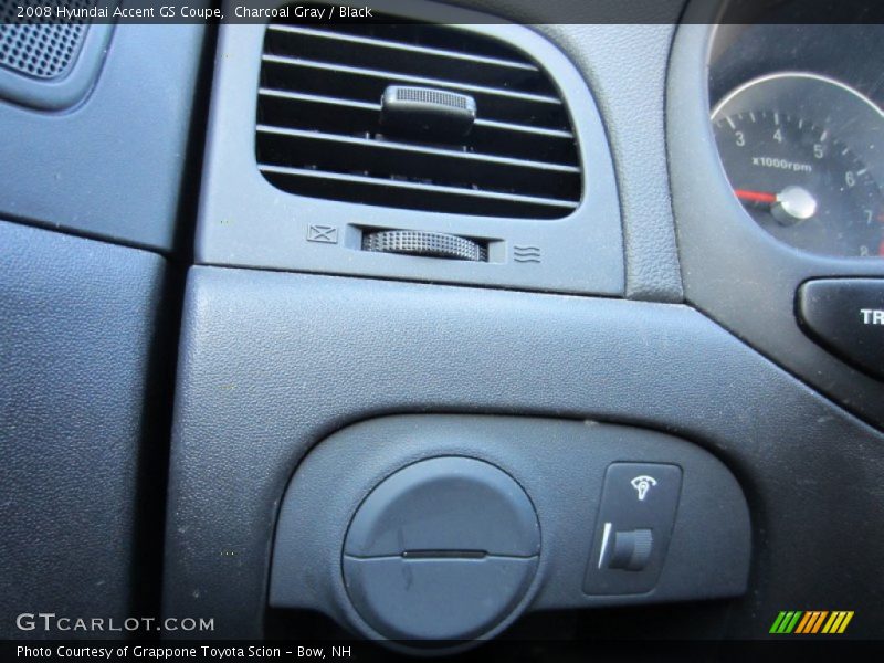 Charcoal Gray / Black 2008 Hyundai Accent GS Coupe