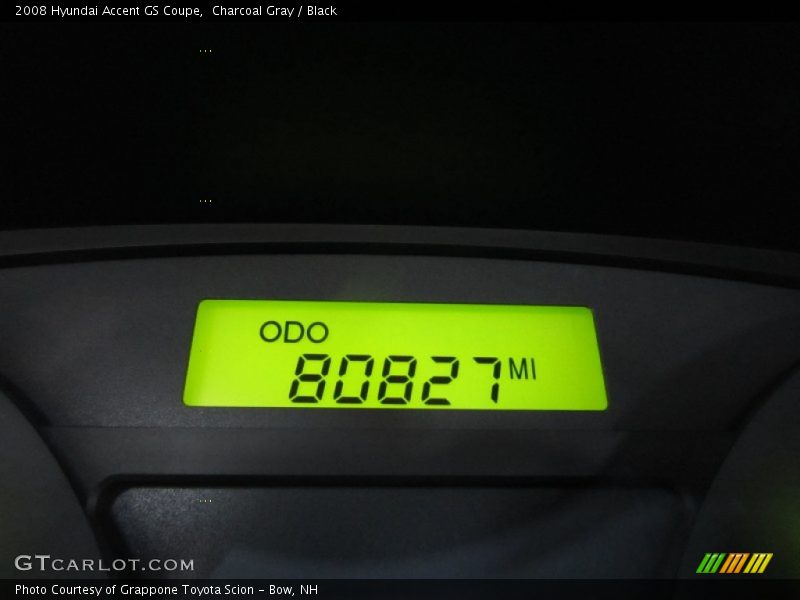 Charcoal Gray / Black 2008 Hyundai Accent GS Coupe