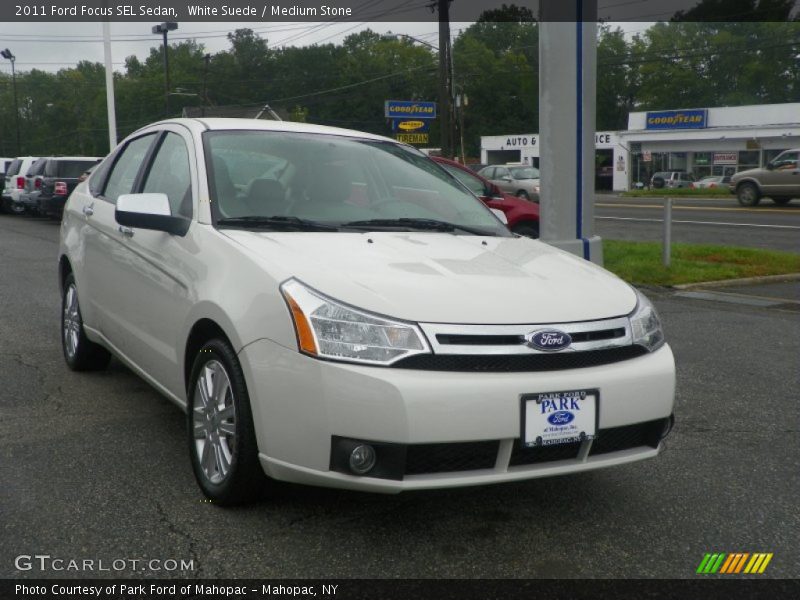 White Suede / Medium Stone 2011 Ford Focus SEL Sedan