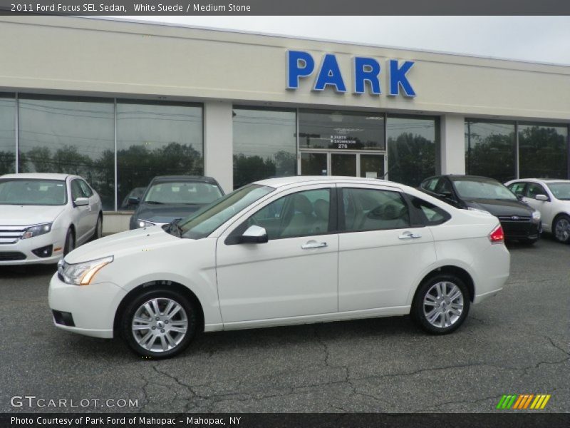 White Suede / Medium Stone 2011 Ford Focus SEL Sedan