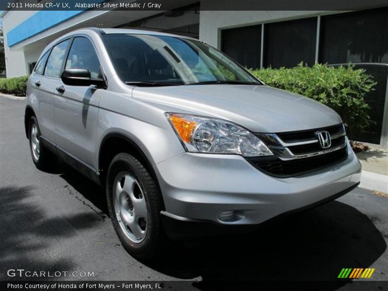 Alabaster Silver Metallic / Gray 2011 Honda CR-V LX