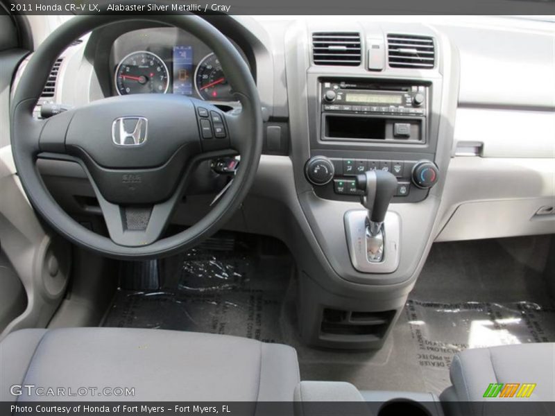 Alabaster Silver Metallic / Gray 2011 Honda CR-V LX