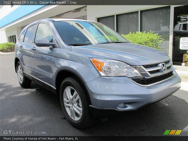 Glacier Blue Metallic / Gray 2011 Honda CR-V EX-L