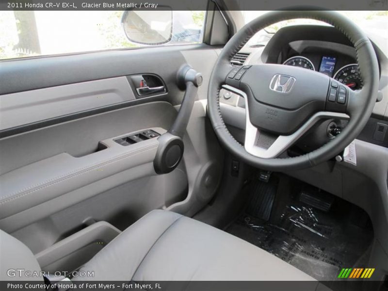 Glacier Blue Metallic / Gray 2011 Honda CR-V EX-L