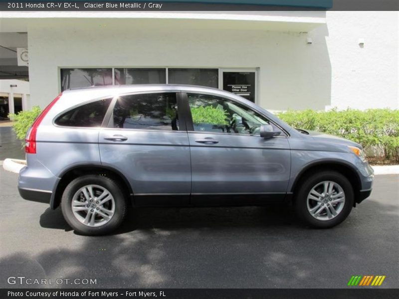 Glacier Blue Metallic / Gray 2011 Honda CR-V EX-L