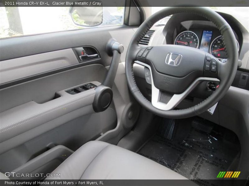 Glacier Blue Metallic / Gray 2011 Honda CR-V EX-L